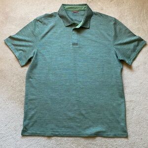 UNTUCKit Polo Shirt Mens Large Green Hannifer Short Sleeve Performance Stretch